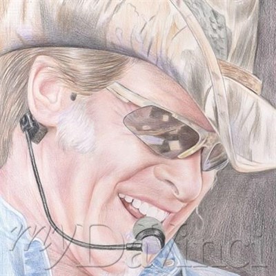 Ted Nugent Color Pencil Sketch Print - myDaVinci